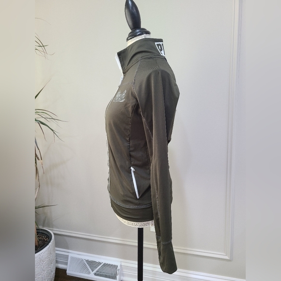 PINK Victoria's Secret Olive Green Women's  Ultimate Track Jacket Sz.XS - Picture 3 of 9